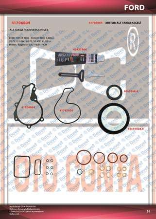 OTOCONTA 41706004 Alt Takim Conta Viton Keceli-Subap Lastksiz-S.K.C Haric P107-P206-P307-Nemo-Bipper-P207-C1-C2-C3-Xsara Ii 1.4hdi Dv4-Fiesta-Fusion 1.4tdci  ####